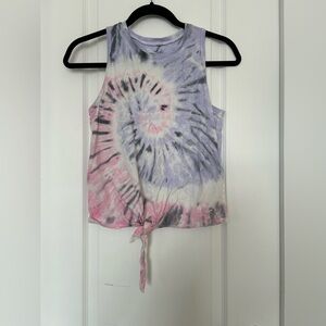 Hollister Pastel Tie-Dye Tank Top with Knot